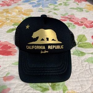 BUBU baby trucker hat with gold foil California